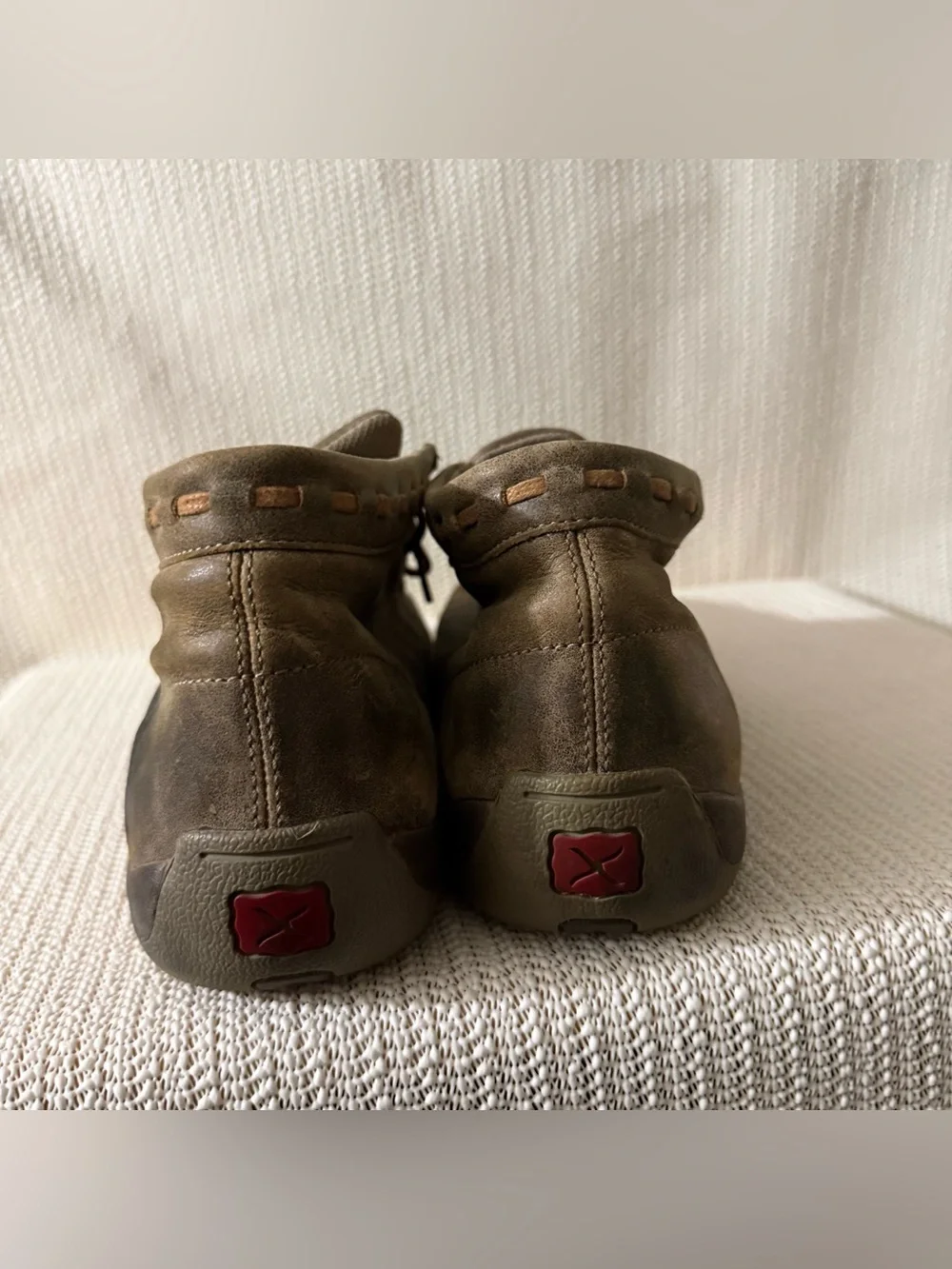 Twisted X Driving Moc Chukka Boots Bomber Leather Brown Men’s Size 12M